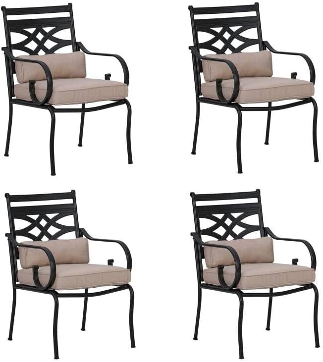 Sophia and William Patio Dining Chairs Set of 4, Outdoor Metal Armchairs, Outdoor Dining Chairs