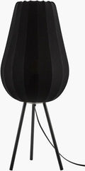 Livabliss Table Lamps, 31" Cayo Modern Bedside Nightstand Table Lamp for Bedroom Living Room Office, Black Body with Black Black Shade (31" H x 13" W x 13" D)