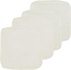 Easy-Going Waterproof Patio Cushion Covers 22x20x4 inch 4 Pack Replacement Non-Slip Outdoor Seat Cushion Slipcover with Zipper. Cream