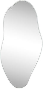 JONATHAN Y MIR200B Everly 20 in. W x 42 in. H Large Irregular Framed Decorative Wall Mirror, for Bathroom, Living Room, Bedroom, Red