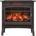 duraflame Freestanding Electric Fireplace Stove Heater with 3D Flame Effect for 1,000 Sq. Ft, Bronze