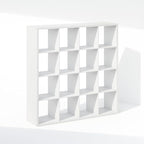 Furinno Cubic Closet Organizers and Storage, 16-Cube Closet Organizer, Open Shelf Closet Storage, Extra Thick Frame for Wardrobe, Bedroom, Living Room, White