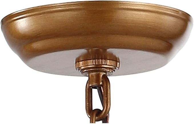 JONATHAN Y JYL7437B Pagoda Lantern Dimmable Adjustable Metal LED Pendant Classic Traditional Farmhouse Dining Room Living Room Kitchen Foyer Bedroom Hallway, 16 in, Antique Gold