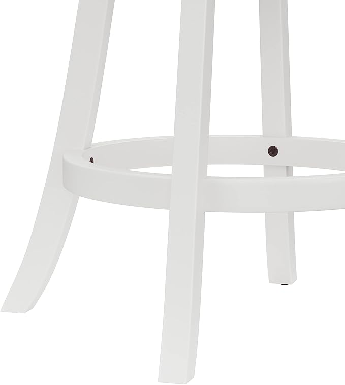 Hillsdale Fairfox 24.5" Wood Swivel Counter Height Stool, White
