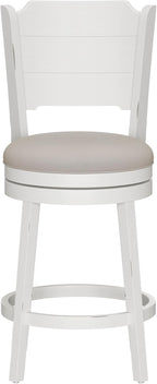Hillsdale Clarion Wood Swivel Stool, Counter Height, Sea White