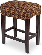 Bird Rock Home Seagrass Backless Counter Stool | Set of 2 | Handwoven | Natural Fibers | Fully Assembled