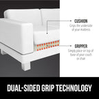 GORILLA GRIP Non Slip Couch Gripper, Prevents Couches from Sliding and Holds Bed in Place, Pad Grips Beds, Sofa, Mattresses, Chair Cushions and Helps Keep Topper from Slipping, Easy Trim Pads