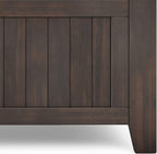 SIMPLIHOME Acadian Entryway Storage Bench - 36 inch Wide Solid Wood Small Hallway Seat in Brunette Brown, Transitional Bench for Mudroom with Lift-Up Lid, 2 Compartments and Slatted Backrest