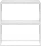 Furinno Moretti Modern Lifestyle Wide Stackable Shelf, 2-Tier, Solid White/White