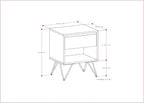 SIMPLIHOME Hunter 20 inch Wide Industrial Modern Nightstand in Walnut for the Living Room and Bedroom