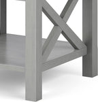 SIMPLIHOME Kitchener SOLID WOOD 21 Inch Wide Square Contemporary End Side Table in Fog Grey, For the Living Room and Bedroom