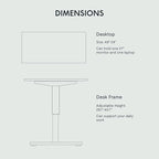 FLEXISPOT EN1 One Piece Standing Desk, 48 x 24 Inch Electric Adjustable Height Desk for Home Office and Computer Workstation (White Frame + Black Top, 2 Packages)