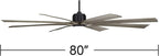 Possini Euro Design 80" Defender Modern Industrial Outdoor Ceiling Fan with Dimmable LED Light Remote Control Matte Black Damp Rated for Patio Exterior House Home Porch Gazebo Garage Barn