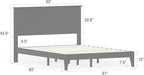 Serene Farmhouse Style Wood Bed in Full Size with Horizontal Scoring Headboard, Coastal Modern Design, Sturdy, Easy Assembly, Ample Underbed Storage, Black