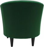 Pemberly Row 17.5" Traditional Fabric Club Chair in Emerald Green