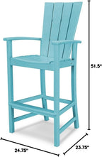 POLYWOOD® Quattro Adirondack Bar Chair in Aruba