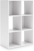 Signature Design by Ashley Onita Modern 3-Tier Floor Standing 6 Cube Organizer for Living Room, Wood, Works with 10.5 W x 10.5 D x 11 H Storage Bin (Sold Separately), White