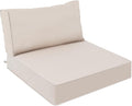 AAAAAcessories Outdoor Deep Seat Cushions, Waterproof, Fade-Resistant Patio Furniture Replacement Cushions, 24" x 24" x 5" + 24" x 13.5", Khaki Beige