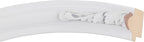 OVALCREST Oval Beveled Wall Mirror for Home Decor - Florence Style - Linen White - 32" x 26"