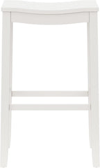 Hillsdale Furniture Fiddler Backless Saddle Bar Stool, White