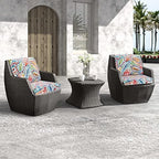 JMGBird Outdoor Cushion Tufted Pillow, Deep Seat Outdoor Chair Cushion 22"x22" Patio Cushions for Outdoor Furniture