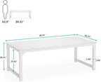 Tribesigns Modern Computer Desk, 78.7 x 39.4 inch X Large Executive Office Desk Computer Table Study Writing Desk Workstation for Home Office,White