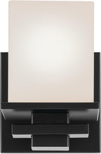 KICHLER Tully 6.5" 1-Light Wall Sconce with Satin Etched Cased Opal Glass in Black for Vanity, Living Room, Dining Room, Bedroom, Laundry Room, Mudroom, Hallway, Stairwell (6.5 x 5 x 7), 45149BK