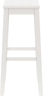 Hillsdale Furniture Fiddler Backless Saddle Bar Stool, White