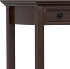 SIMPLIHOME Amherst Desk - 54-Inch Wide Solid Wood Writing Desk in Russet Brown, Transitional Home Office Computer Table for Workspace or Study with 2 Drawers and Flip-Down Keyboard Tray