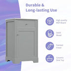 20" Bathroom Vanity with Sink, Wooden Bathroom Storage Cabinet with Soft Closing Door and Adjustable Shelve,Narrow Small Bathroom Cabinet for Small Space (20"× 18"×34"),Gray