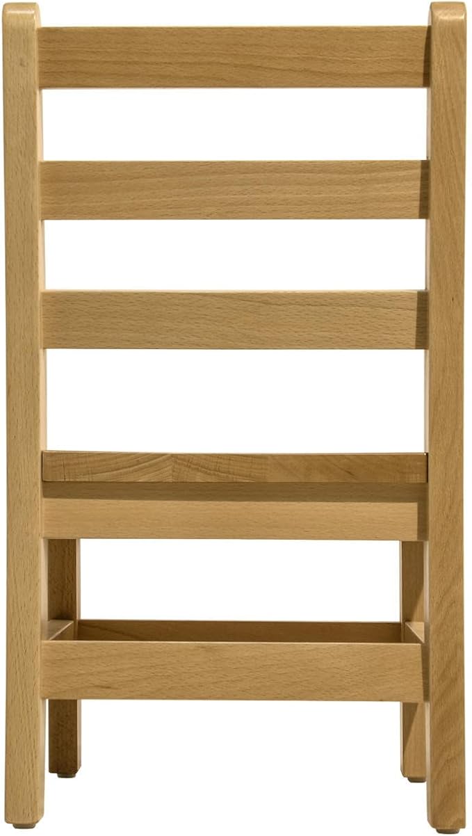 Kids Wooden Chair Set, Fully Assembled Youth Ladderback Wood Chairs for Children, 11" Seat Height for Ages 4-6 (Set of Two)