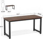Tribesigns Computer Desk, 55 inch Large Office Desk Computer Table Study Writing Desk Workstation for Home Office, Rustic Brown