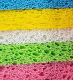bioGo 30 Pack Compostable Pop-Up Sponges - Expanding, Non-Scratch, Plant-Based Dish - Bulk Color - Pop Up Sponge - Kitchen