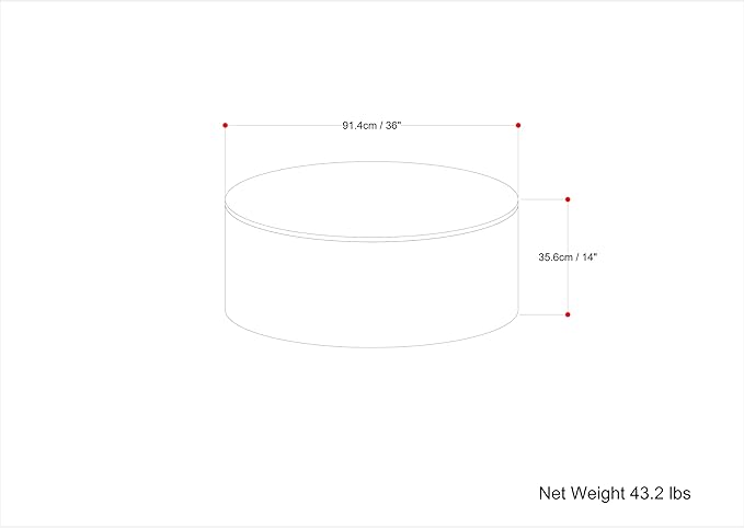 SIMPLIHOME Millbury Drum Coffee Table - 36 inch Wide Solid Mango Wood Round Living Room Table in White Wash, Contemporary Cocktail Table for Family Room or Lounge with Large Surface, Assembled