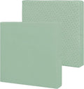 Easy-Going Waterproof Patio Cushion Covers 27x25x5 inch 2 Pack Replacement Non-Slip Outdoor Seat Cushion Slipcover with Zipper. Greyish Green