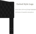 Queen Headboard Only, Upholstered Headboard for Adjustable Bed Linen Tufted Queen/Full Size Wall Mounted Head Board with Solid Wood Legs Head Board, Black