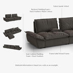 POVISON Oversized Modular Sectional Sailboat Sofa for Living Room with Adjustable Backrest Sectional Couches Large Deep Sofa Set 4 Seats Big Comfy Cloud Couch for House Office