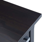SIMPLIHOME Kitchener SOLID WOOD 14 inch Wide Rectangle Contemporary Narrow Side Table in Hickory Brown for the Living Room and Bedroom