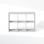 Furinno Cubic Closet Organizers and Storage, 6-Cube Closet Organizer, Open Shelf Closet Storage, Extra Thick Frame for Wardrobe, Bedroom, Living Room, Light Grey