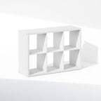 Furinno Cubic Closet Organizers and Storage, 6-Cube Closet Organizer, Open Shelf Closet Storage, Extra Thick Frame for Wardrobe, Bedroom, Living Room, White