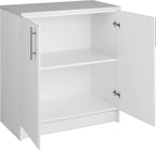 Prepac Elite 32" Storage Cabinet, White Storage Cabinet, Base Cabinet, Bathroom Cabinet with 1 Adjustable Shelf 18" D x 32" W x 36" H, WEB-3216