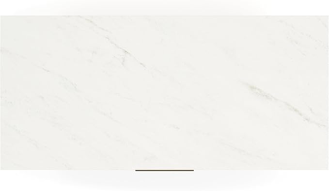 Signature Design by Ashley Cadmori Bohemian 5-Drawer Chest of Drawers with Safety Stop and Post Legs, Black & White