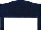 24KF Middle Century Upholstered Foldable King Headboard, Modern Boucle Teddy Fabric Headboard King/California King, 6033-K-Navy