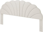 King Size Headboard Only, Petal Wall Mount Headboard King/California King Size for Adjustable Bed Velvet Upholstered Head Board Easy Assembly, Cream