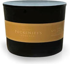 Pecksniff's Black Luxurious 3-Wick Tobacco & White Wood Scented Candle – 18.1 Oz/515g – with Metal Lid Relaxation and Elevated Home Ambiance