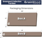 Grain Wood Furniture Greenport Solid Wood Platform Bed, Full Size, Brushed Driftwood