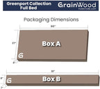 Grain Wood Furniture Greenport Solid Wood Platform Bed, Full Size, Brushed Walnut