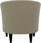 Pemberly Row 17.5" Polyester Fabric Club Chair in Taupe Brown