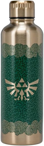 Paladone Tears of The Kingdom Official Licensed Zelda Metal Water Bottle, Gamer Fan Decor and Gift, Gaming Desk Accessory for All Ages, Collectors Drinkware