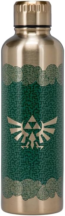 Paladone Tears of The Kingdom Official Licensed Zelda Metal Water Bottle, Gamer Fan Decor and Gift, Gaming Desk Accessory for All Ages, Collectors Drinkware